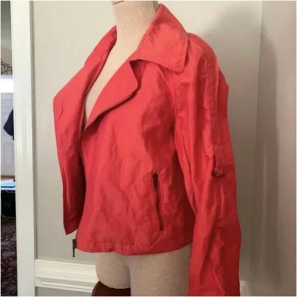 CAbi Women's Scooter Jacket Asymmetrical Zip Up Moto Size Medium - Picture 7 of 10